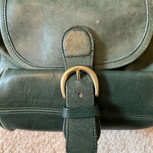Vintage Coach Forest Green Leather Small Backpack Soho Series 4152